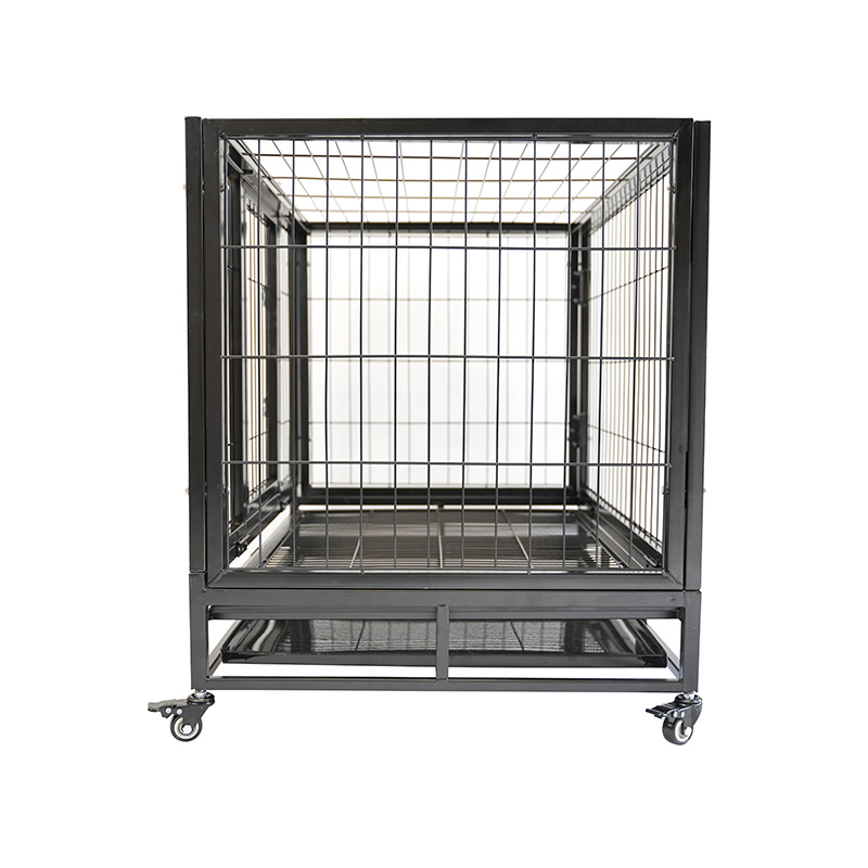 DH120-2 Heavy Duty Metal Dog Cage Pet Crate With Abs Tray