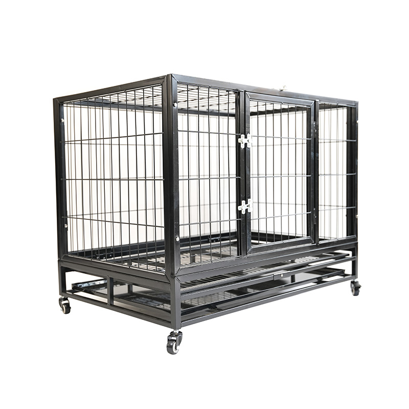 DH120-2 Heavy Duty Metal Dog Cage Pet Crate With Abs Tray