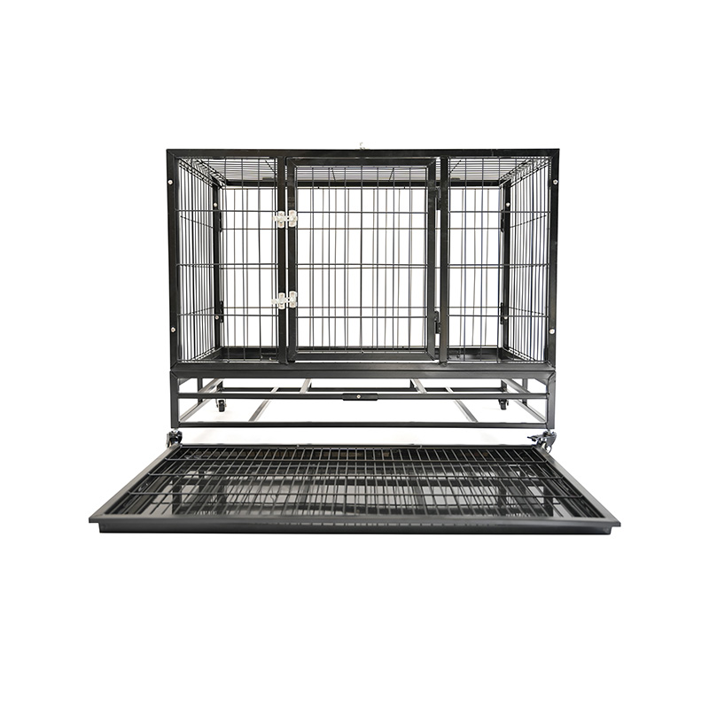 DH120-2 Heavy Duty Metal Dog Cage Pet Crate With Abs Tray