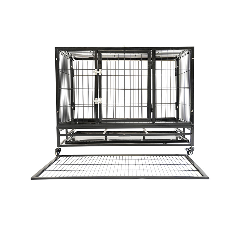 DH120-2 Heavy Duty Metal Dog Cage Pet Crate With Abs Tray