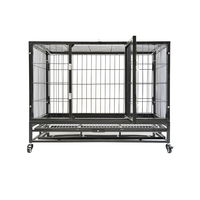 DH120-2 Heavy Duty Metal Dog Cage Pet Crate With Abs Tray