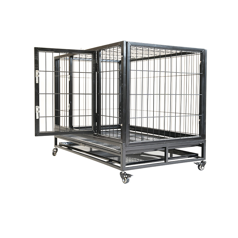 DH120-2 Heavy Duty Metal Dog Cage Pet Crate With Abs Tray