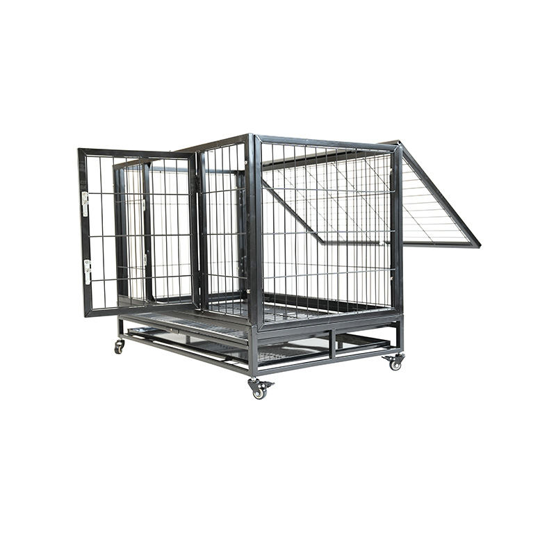 DH120-2 Heavy Duty Metal Dog Cage Pet Crate With Abs Tray