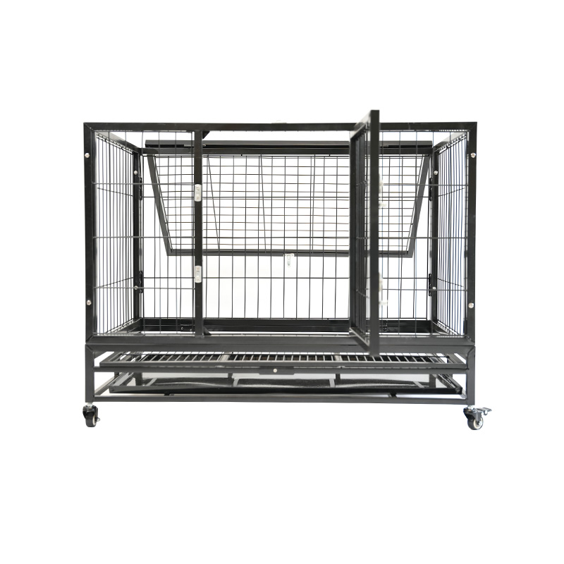 DH120-2 Heavy Duty Metal Dog Cage Pet Crate With Abs Tray