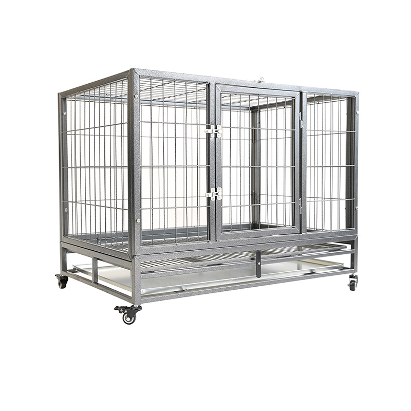 DH120-2 Heavy Duty Metal Dog Cage Pet Crate With Abs Tray