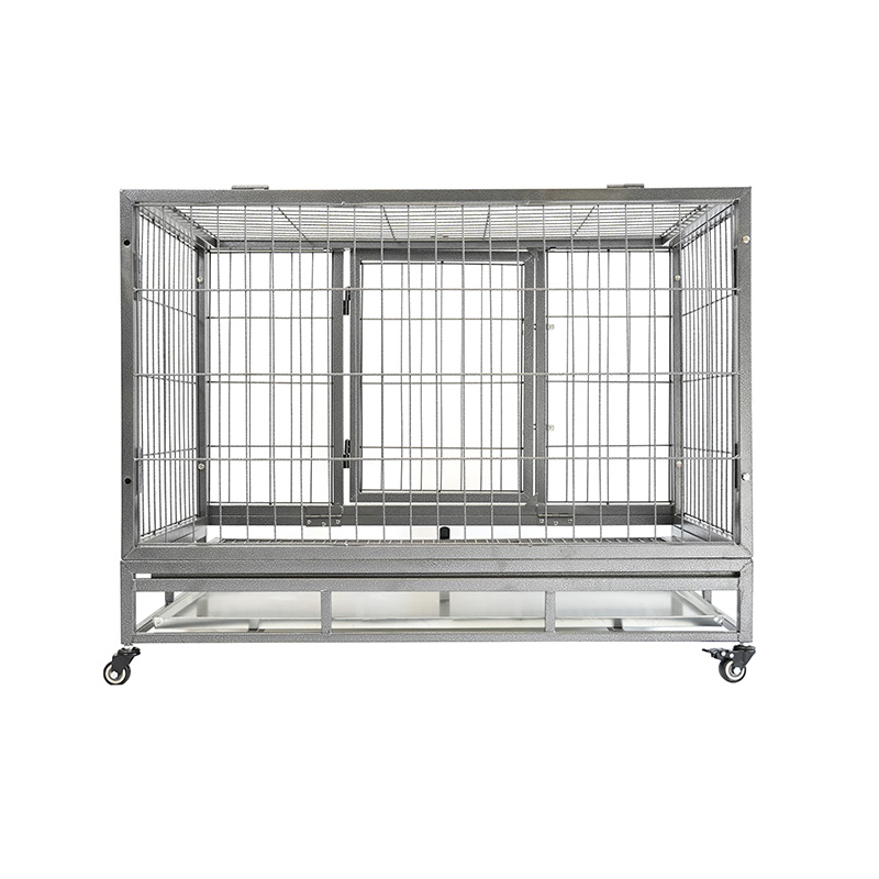 DH120-2 Heavy Duty Metal Dog Cage Pet Crate With Abs Tray