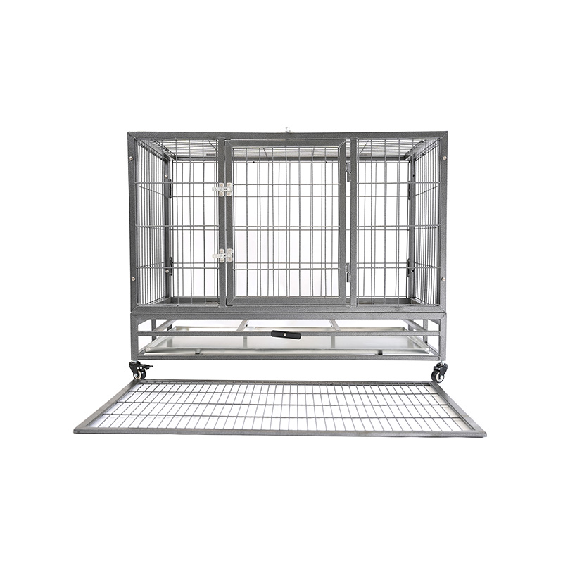 DH120-2 Heavy Duty Metal Dog Cage Pet Crate With Abs Tray