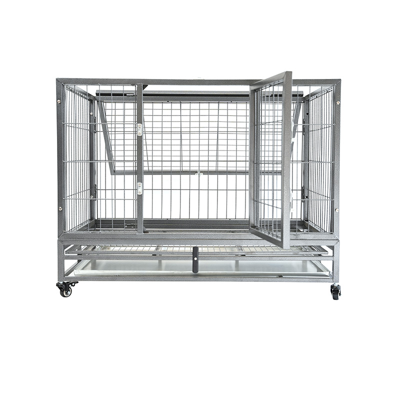 DH120-2 Heavy Duty Metal Dog Cage Pet Crate With Abs Tray