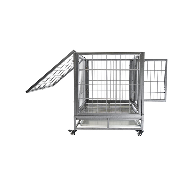 DH120-2 Heavy Duty Metal Dog Cage Pet Crate With Abs Tray