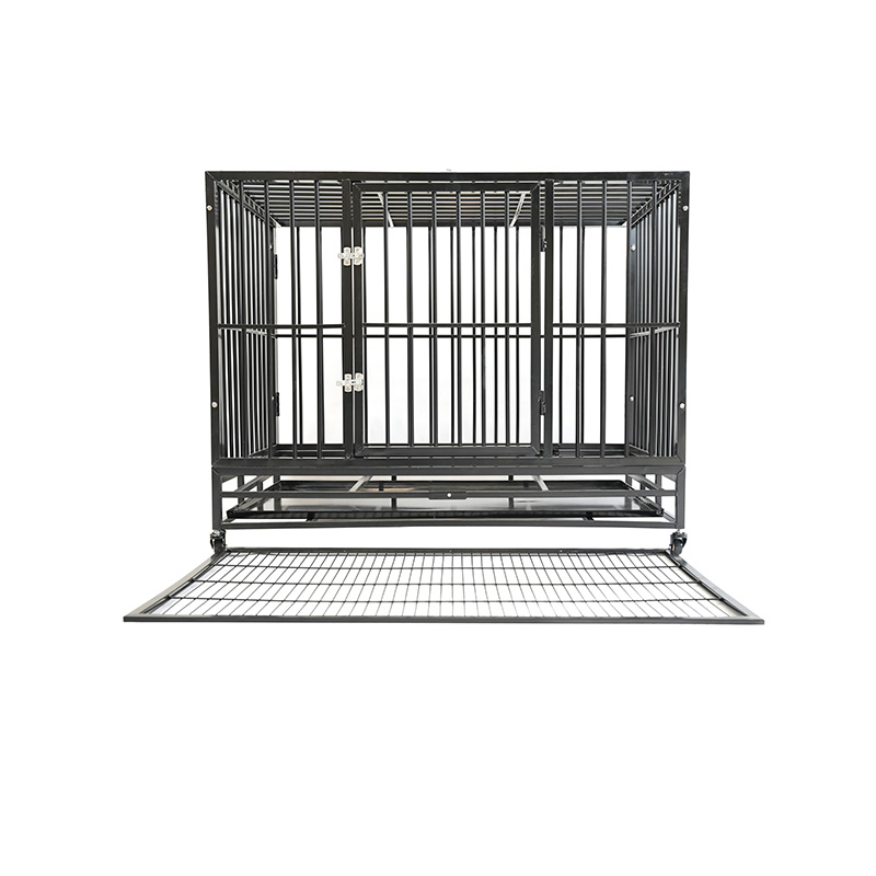 DH121-3 Heavy Duty Metal Pet Cage 2 Doors With ABS Tray