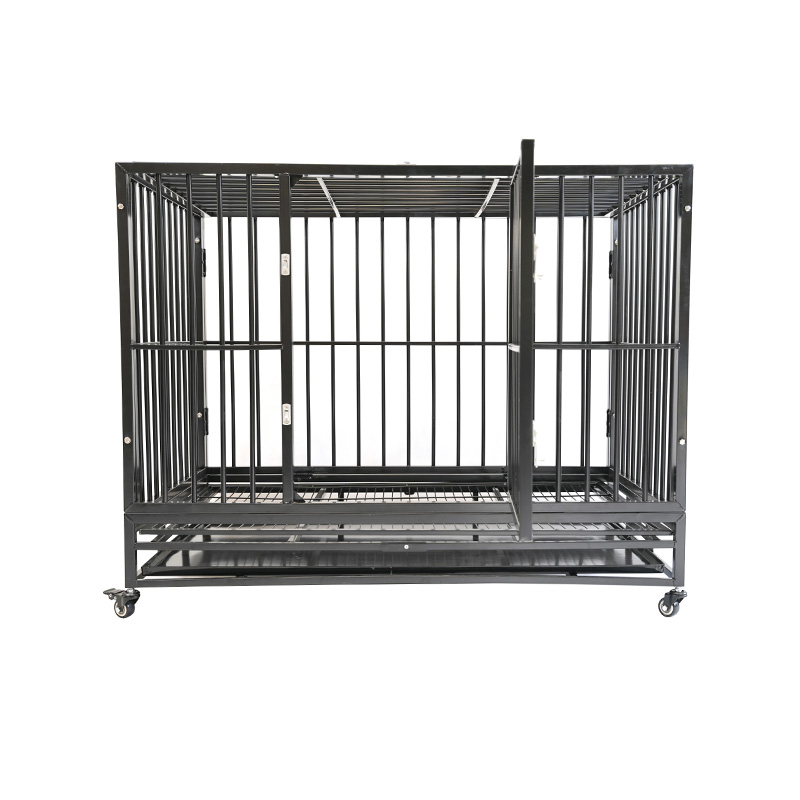 DH121-3 Heavy Duty Metal Pet Cage 2 Doors With ABS Tray