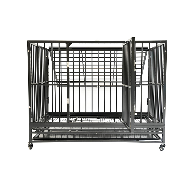 DH121-3 Heavy Duty Metal Pet Cage 2 Doors With ABS Tray