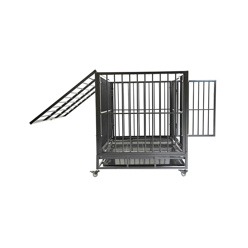 DH121-3 Heavy Duty Metal Pet Cage 2 Doors With ABS Tray