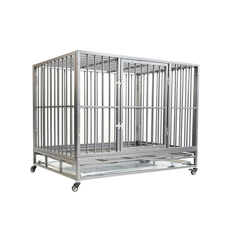 DH121-3 Heavy Duty Metal Pet Cage 2 Doors With ABS Tray