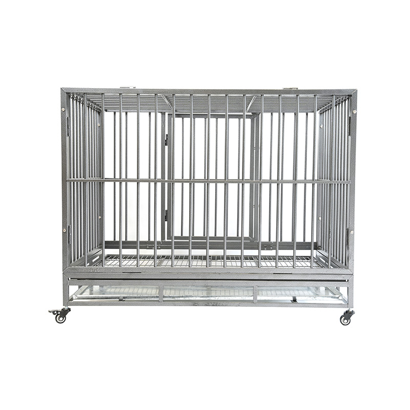 DH121-3 Heavy Duty Metal Pet Cage 2 Doors With ABS Tray