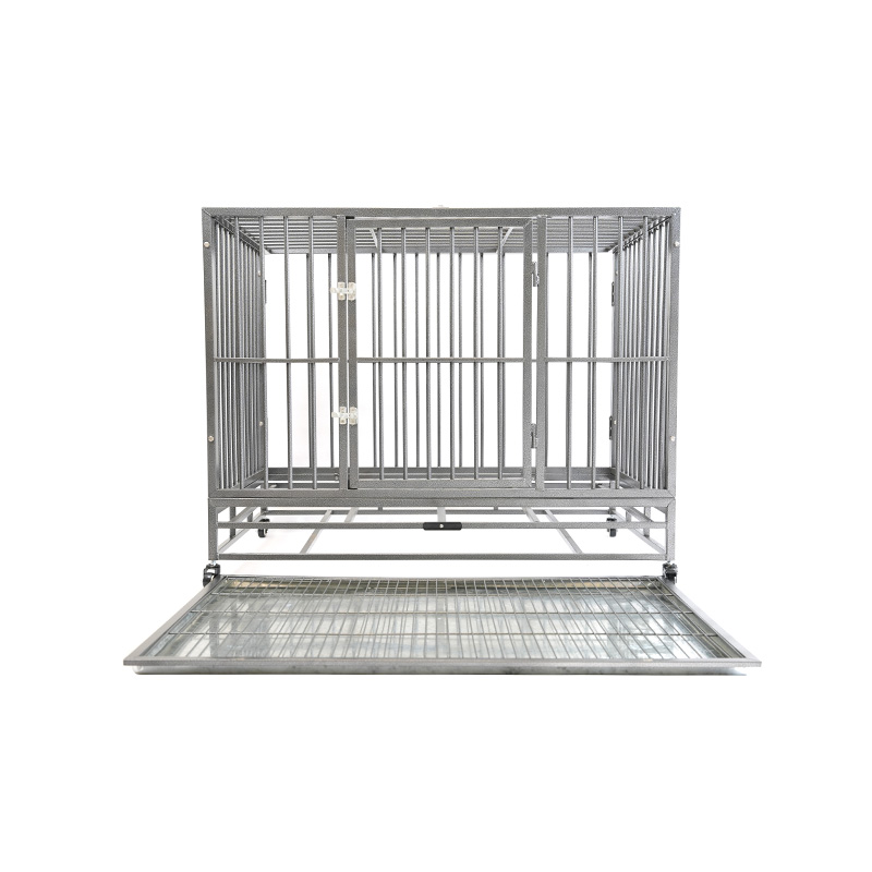 DH121-3 Heavy Duty Metal Pet Cage 2 Doors With ABS Tray