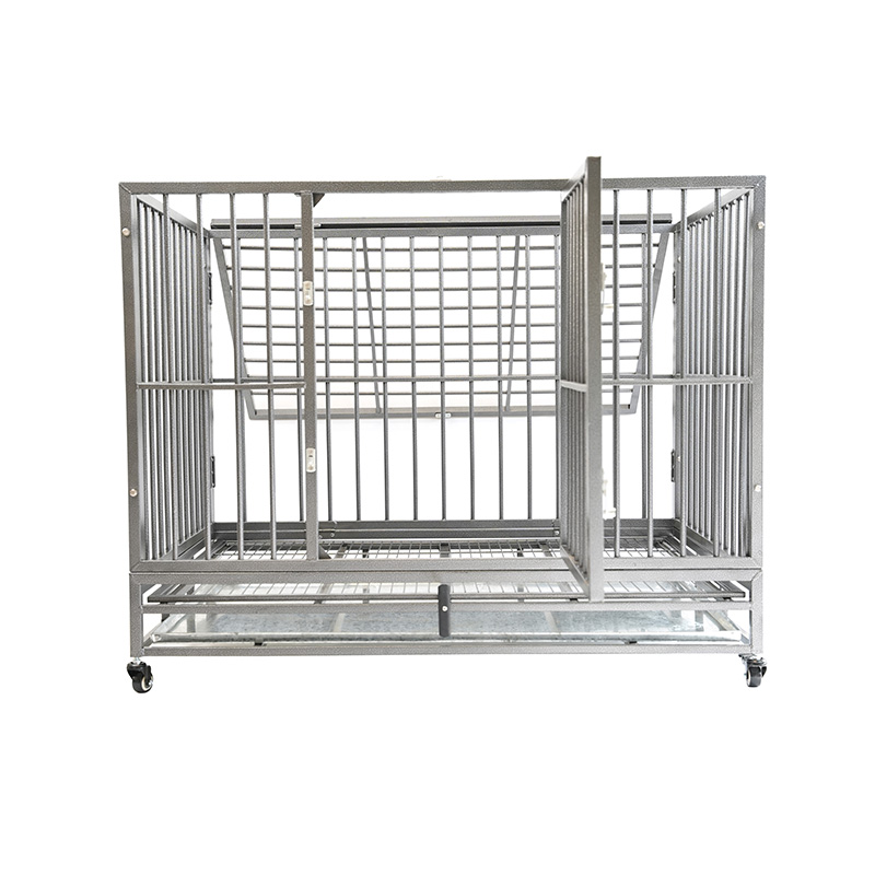 DH121-3 Heavy Duty Metal Pet Cage 2 Doors With ABS Tray