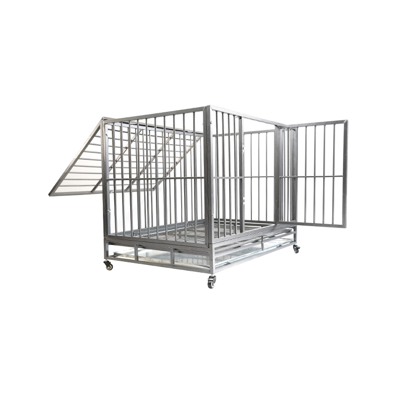 DH121-3 Heavy Duty Metal Pet Cage 2 Doors With ABS Tray