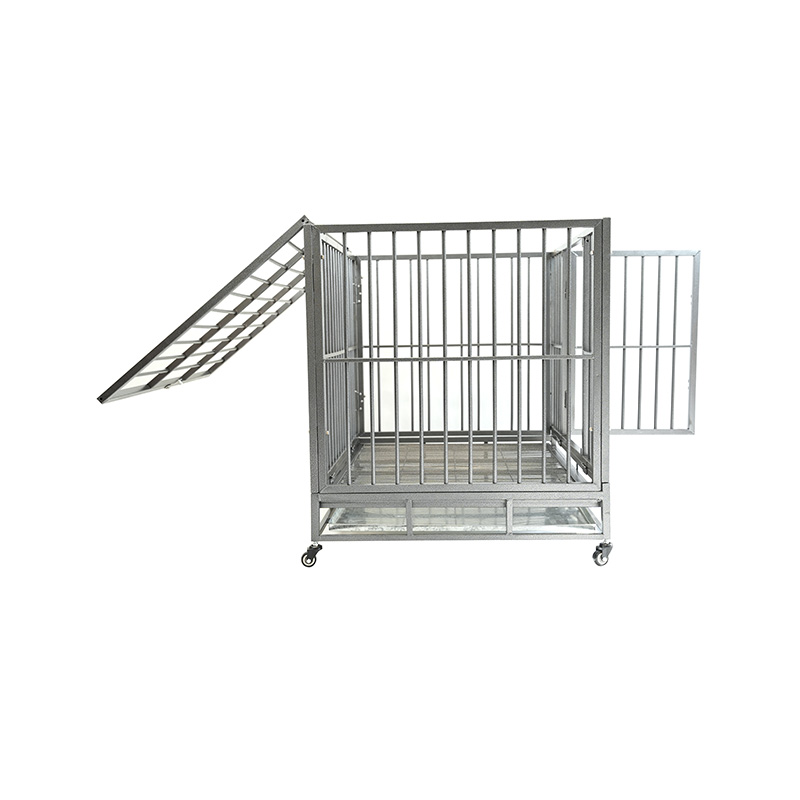 DH121-3 Heavy Duty Metal Pet Cage 2 Doors With ABS Tray