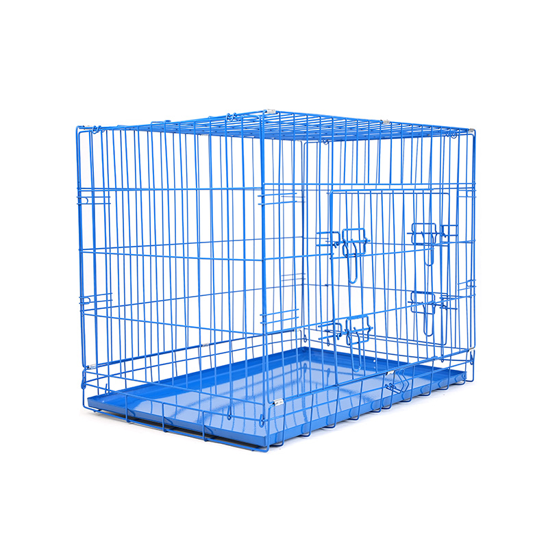 DH016-2 Folding 2 Door Kennel Pet Box With ABS Tray