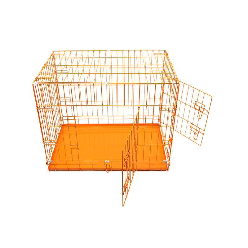 DH016-2 Folding 2 Door Kennel Pet Box With ABS Tray