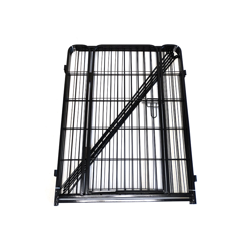 4 Panel Square Folding Portable Metal Pet Exercise Fence With Gate