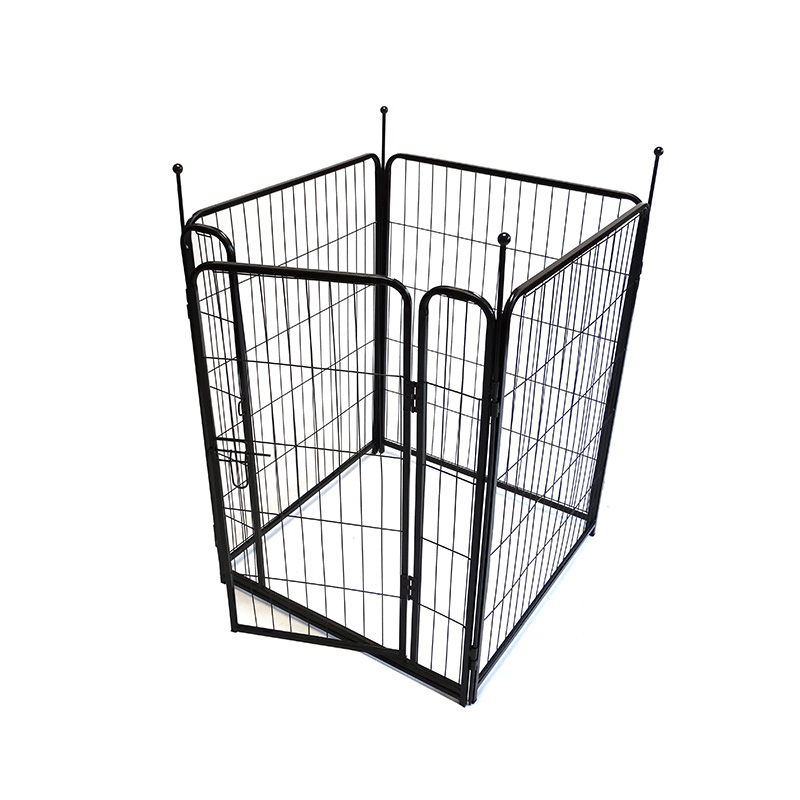 4 Panel Square Folding Portable Metal Pet Exercise Fence With Gate