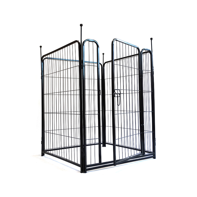 4 Panel Square Folding Portable Metal Pet Exercise Fence With Gate