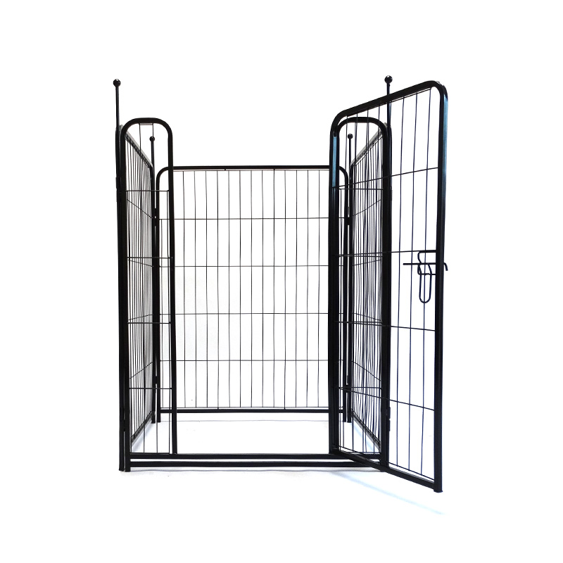 4 Panel Square Folding Portable Metal Pet Exercise Fence With Gate